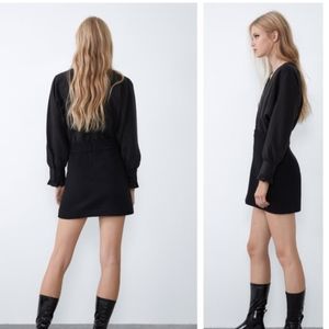 Zara Mini Black Tweed Dress